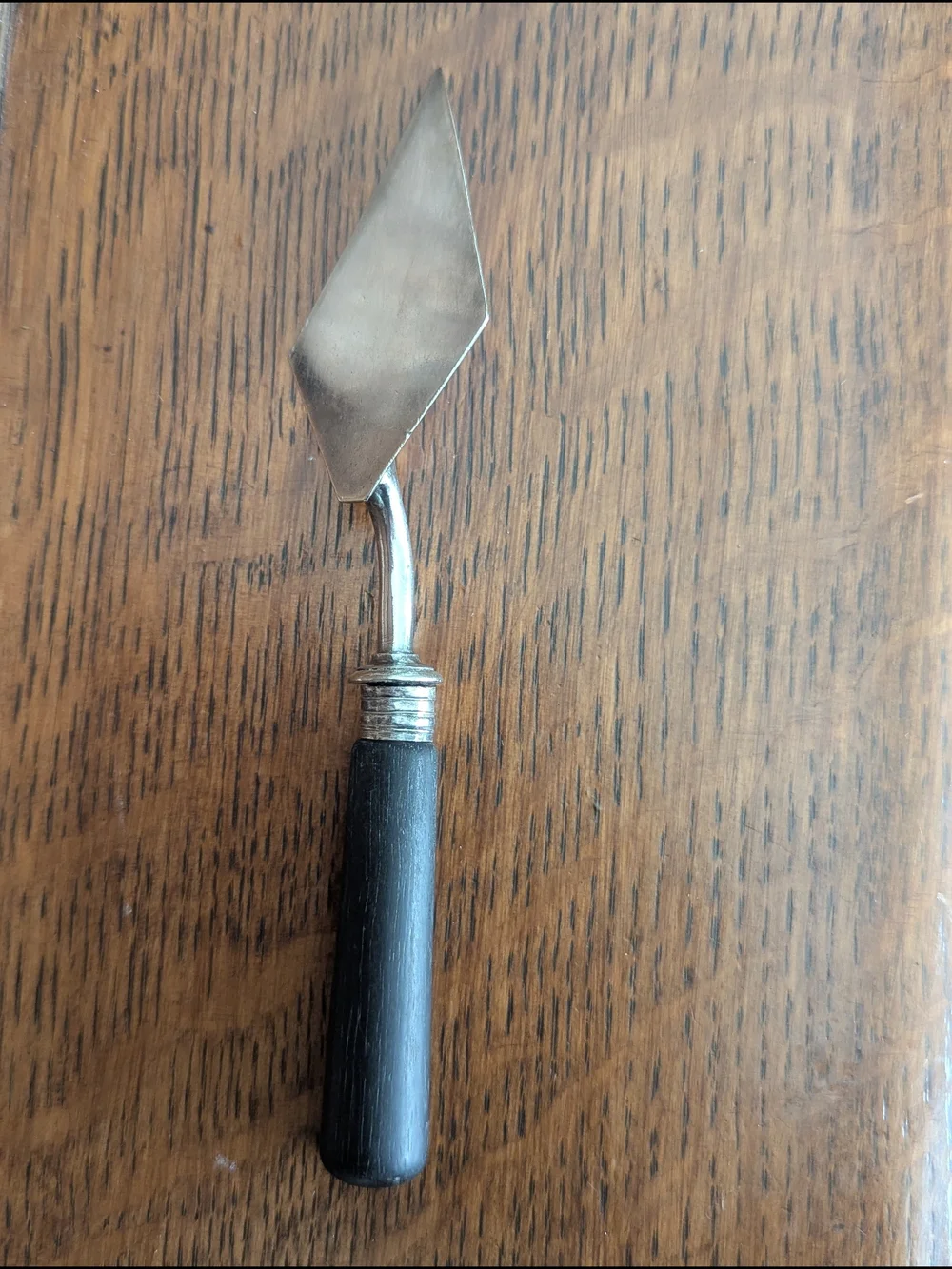 Wood & Silver Cheese Trowel • Diamond Palette Knife